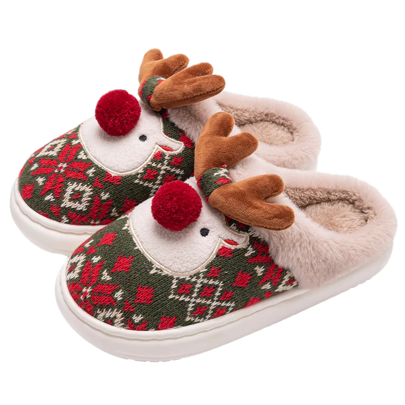 SoleMates™ Reindeer Slippers