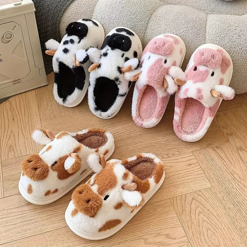 SoleMates™ Cow Slippers